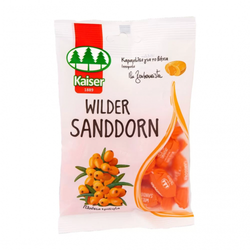 Kaiser Wilder Sanddorn Καραμέλες για το Βήχα Με Ιπποφαές και γέμιση φρούτων 90g